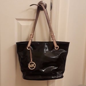 Michael Kors Black Patent Leather Tote